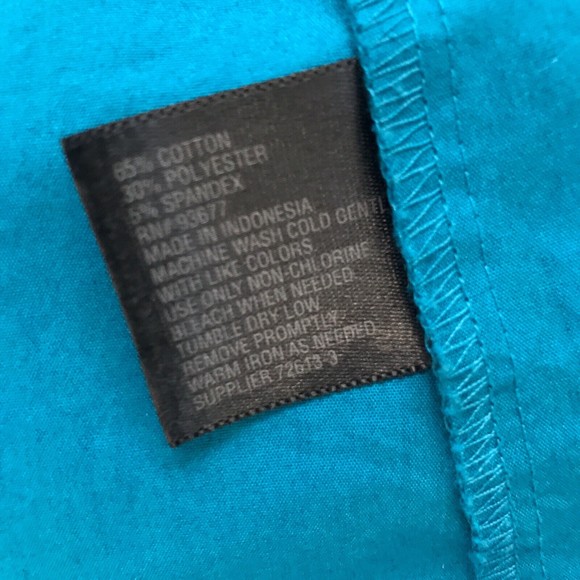 Worthington Women's 16T Button Up Dress Shirt Turquoise Career Long Sleeves - Picture 9 of 9